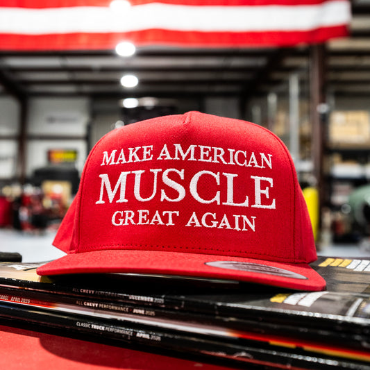 Make American Muscle Great Again - Red Flat Bill Snapback