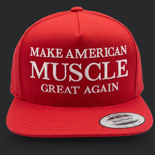 Make American Muscle Great Again - Red Flat Bill Snapback