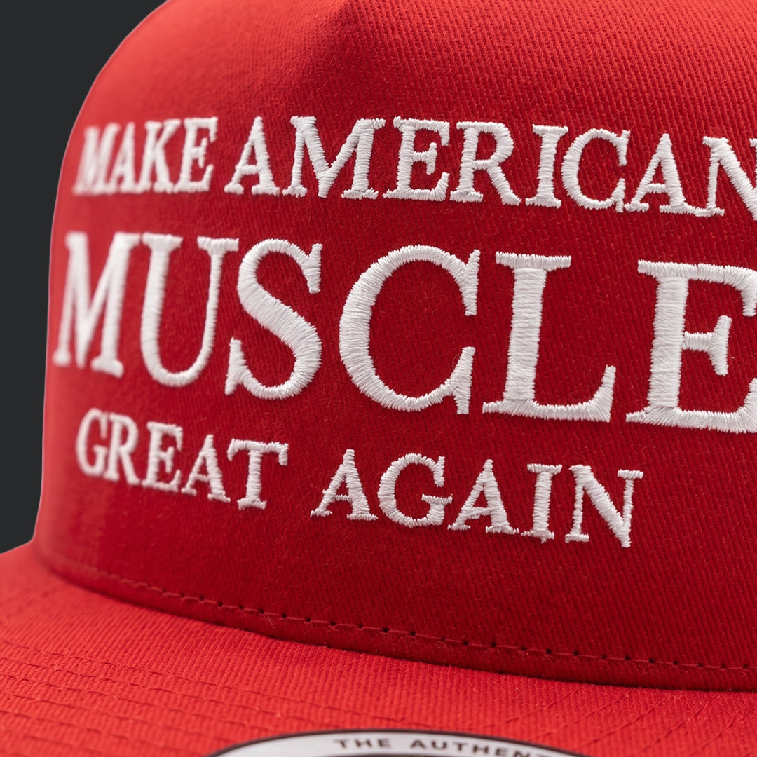 Make American Muscle Great Again - Red Flat Bill Snapback