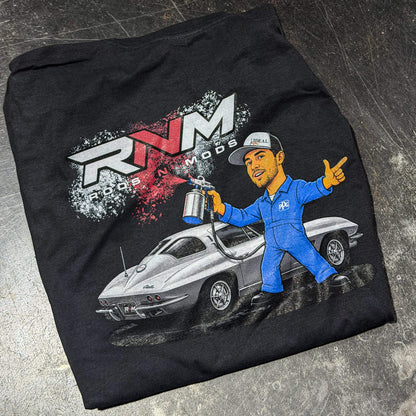 "Gage The Painter" Split Window Tee - Graphite Black